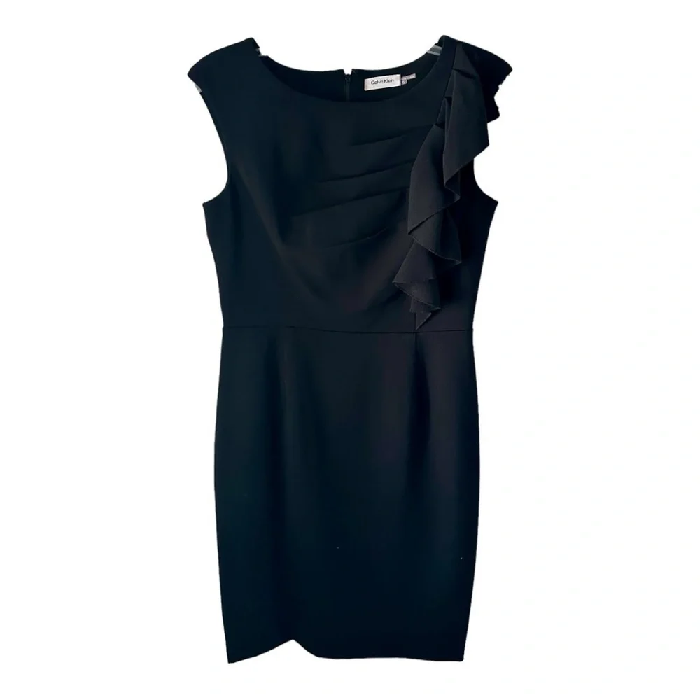 Calvin Klein Woman’s Dress Black Midi Size 8
